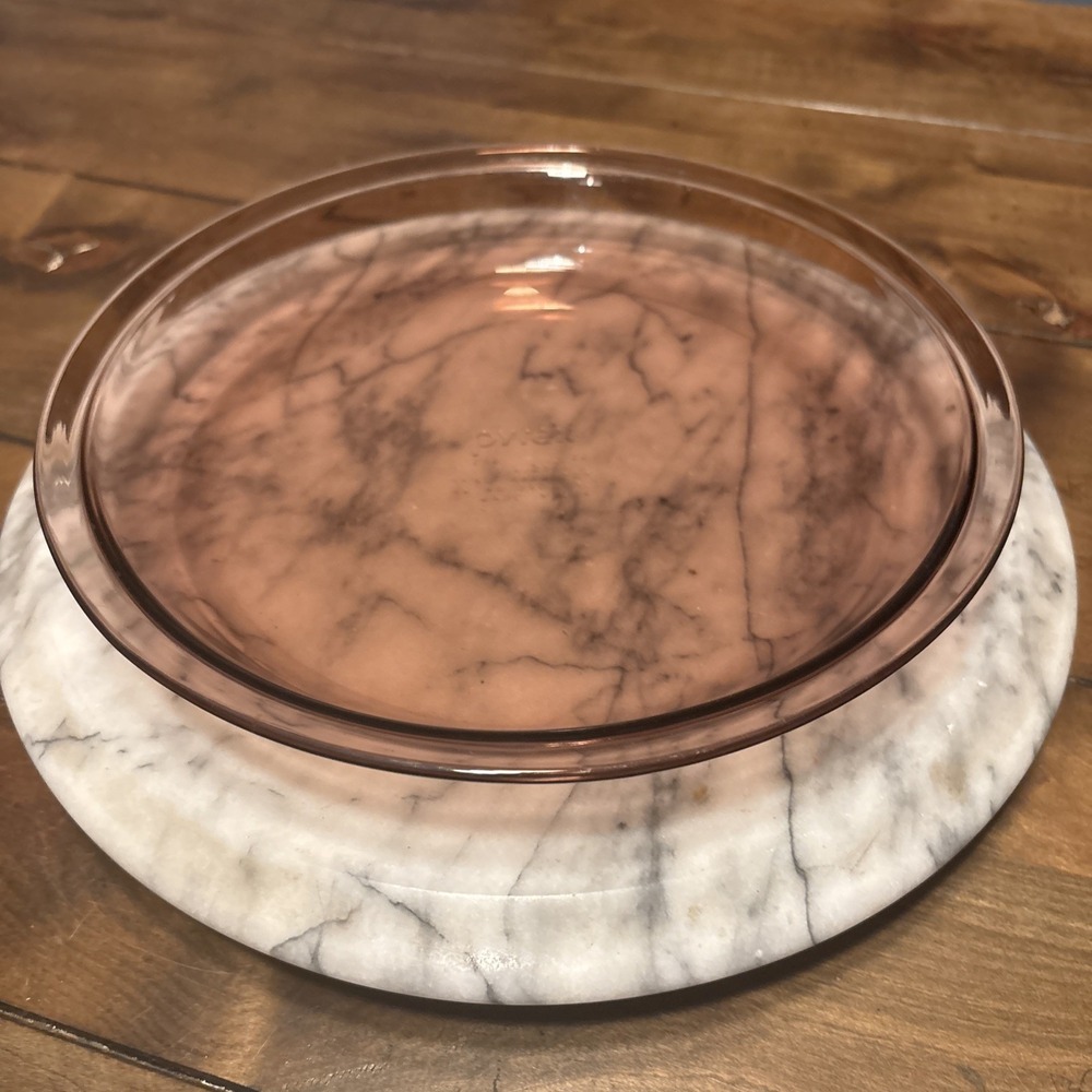 Vintage Pyrex Cranberry Purple Glass #209 Pie Plate Dish 9.75" USA
